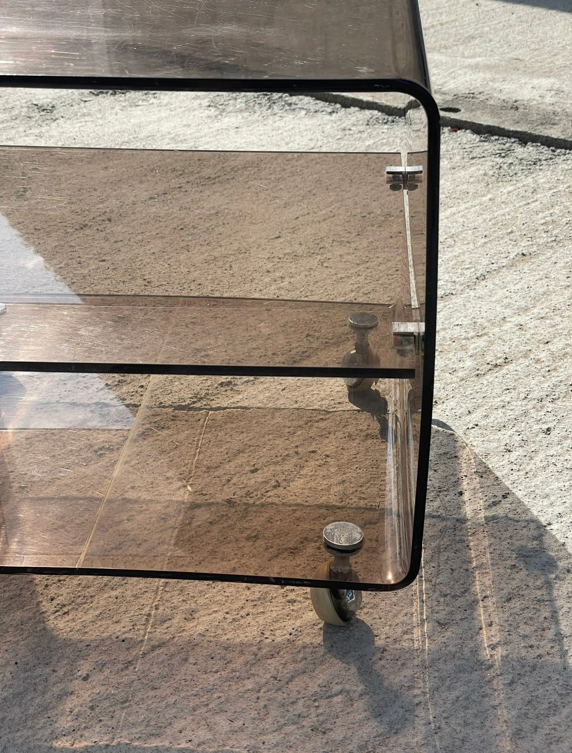 Vintage Smoked Plexi Trolley – 70s