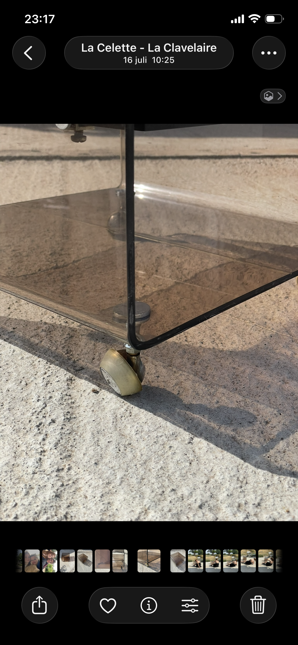 Vintage Smoked Plexi Trolley – 70s