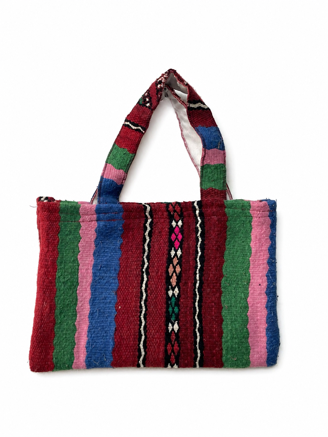 Handgemaakte kleurrijke Berber shopper 38x26
