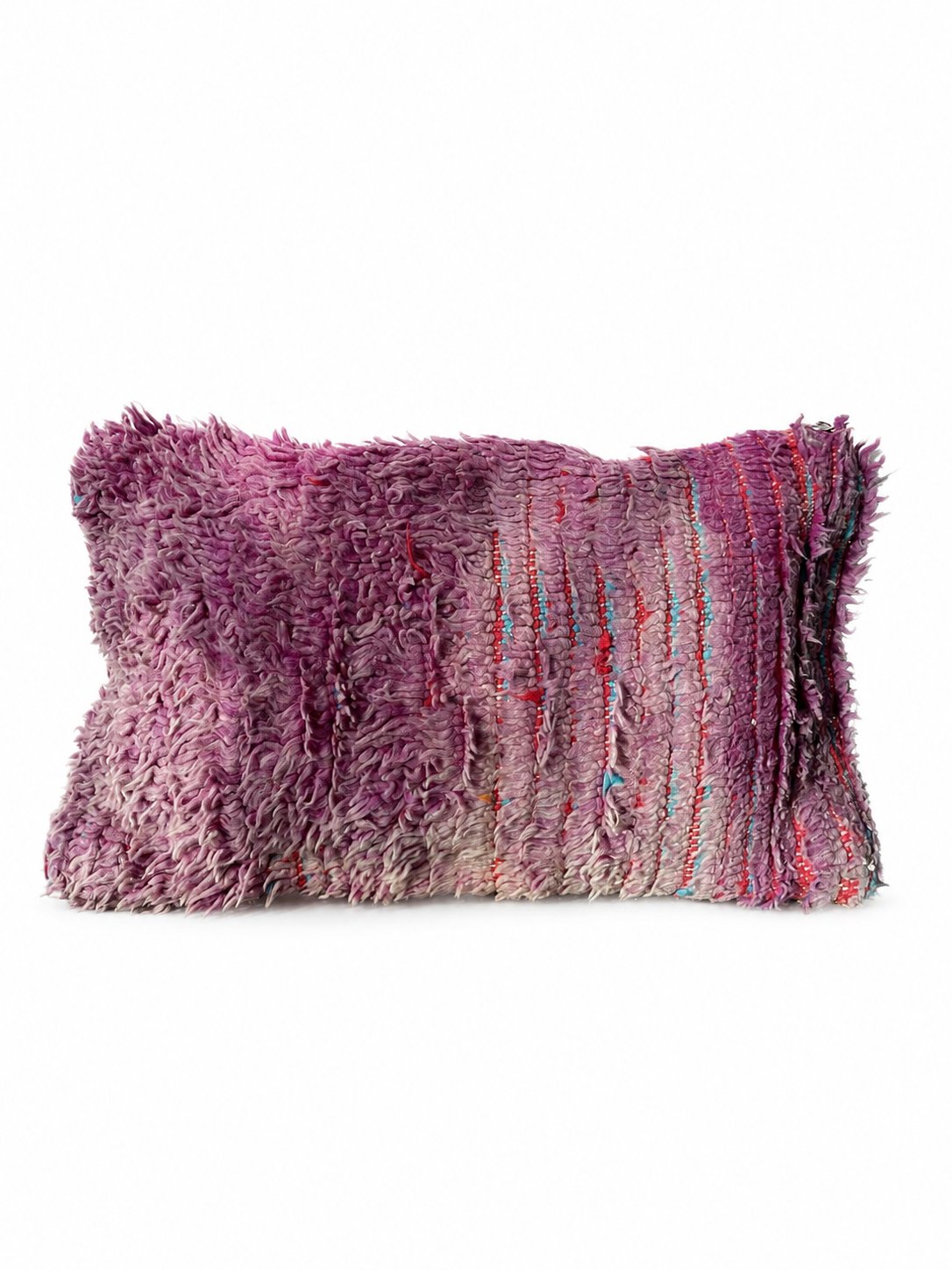 Handgemaakt roze Berberkussen dubbelzijdig - 35x60