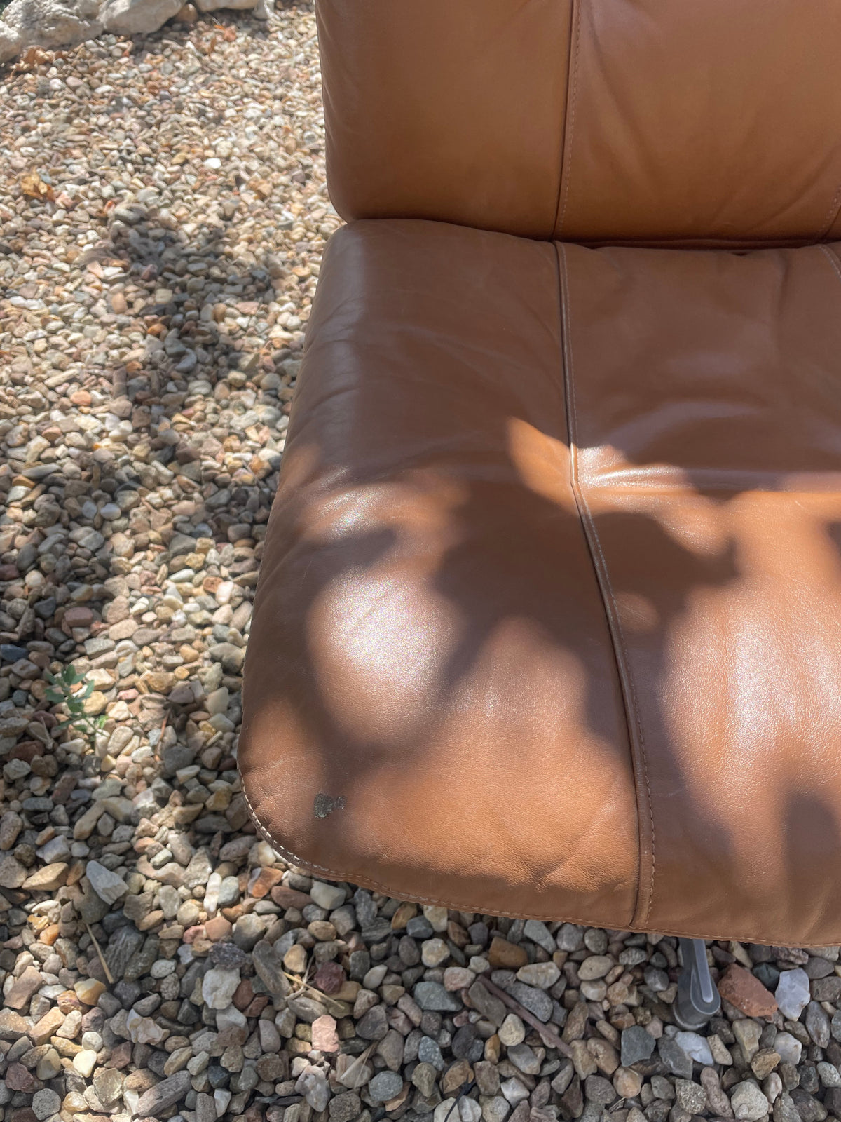 Set van 2 vintage draaifauteuils in cognac