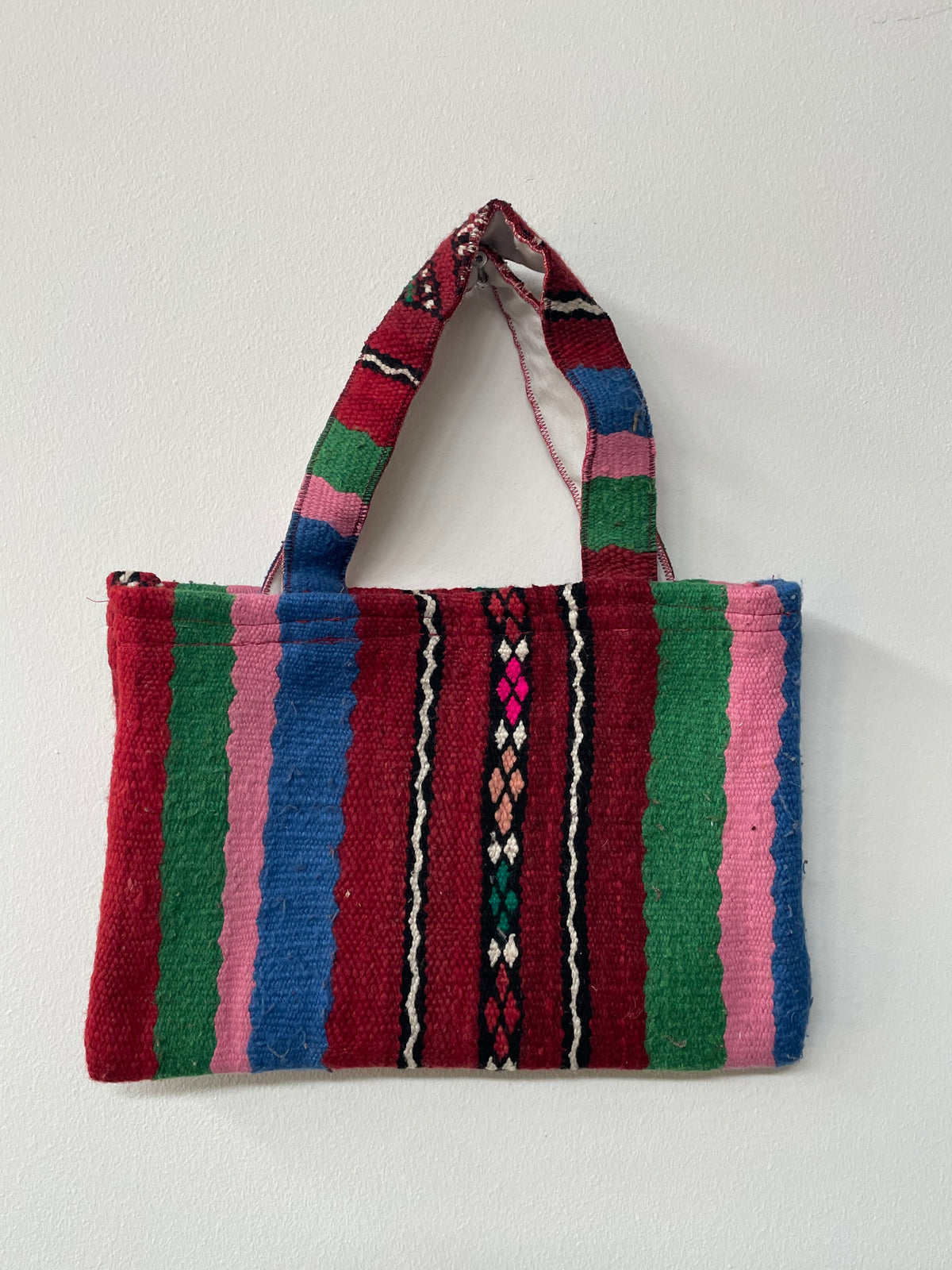 Handgemaakte kleurrijke Berber shopper 38x26