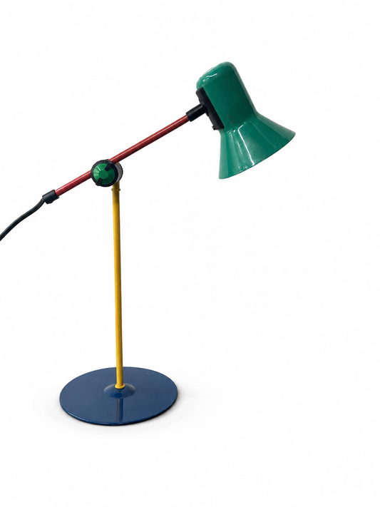 Vintage Veneta Lumi Memphis bureaulamp – Italië, jaren 80