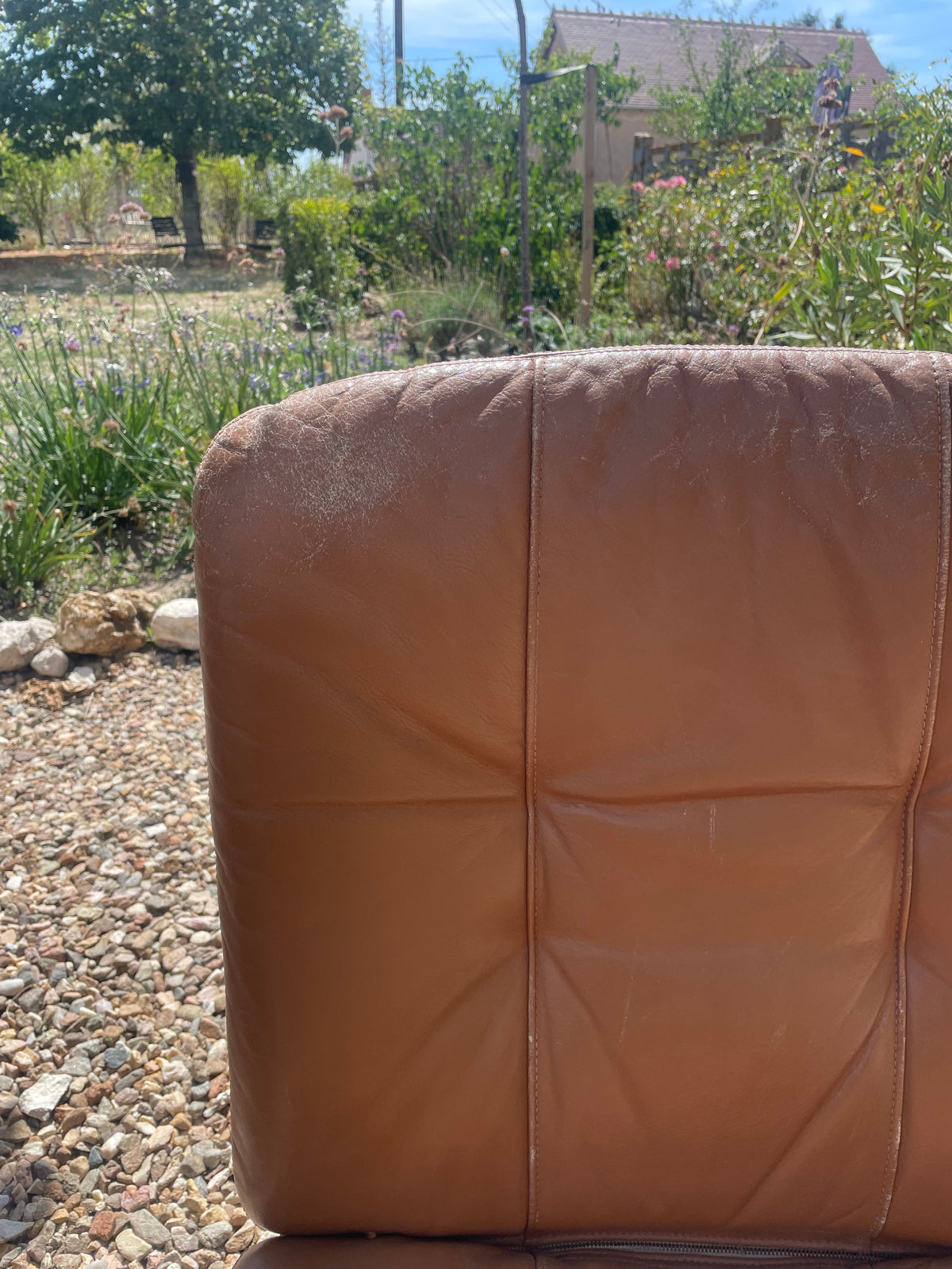 Set van 2 vintage draaifauteuils in cognac
