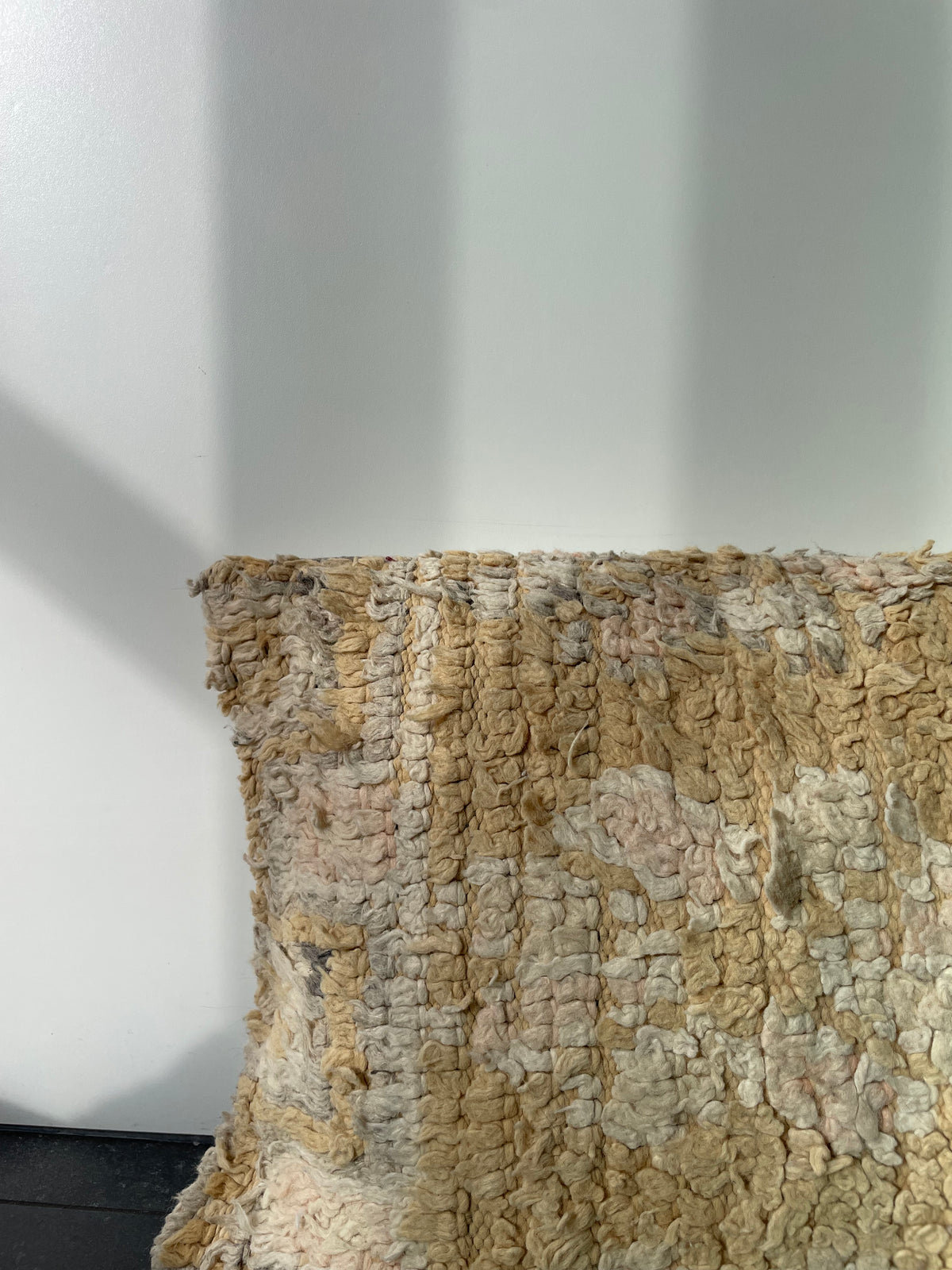 Handgemaakt vintage kussen in naturel tinten - 35x60