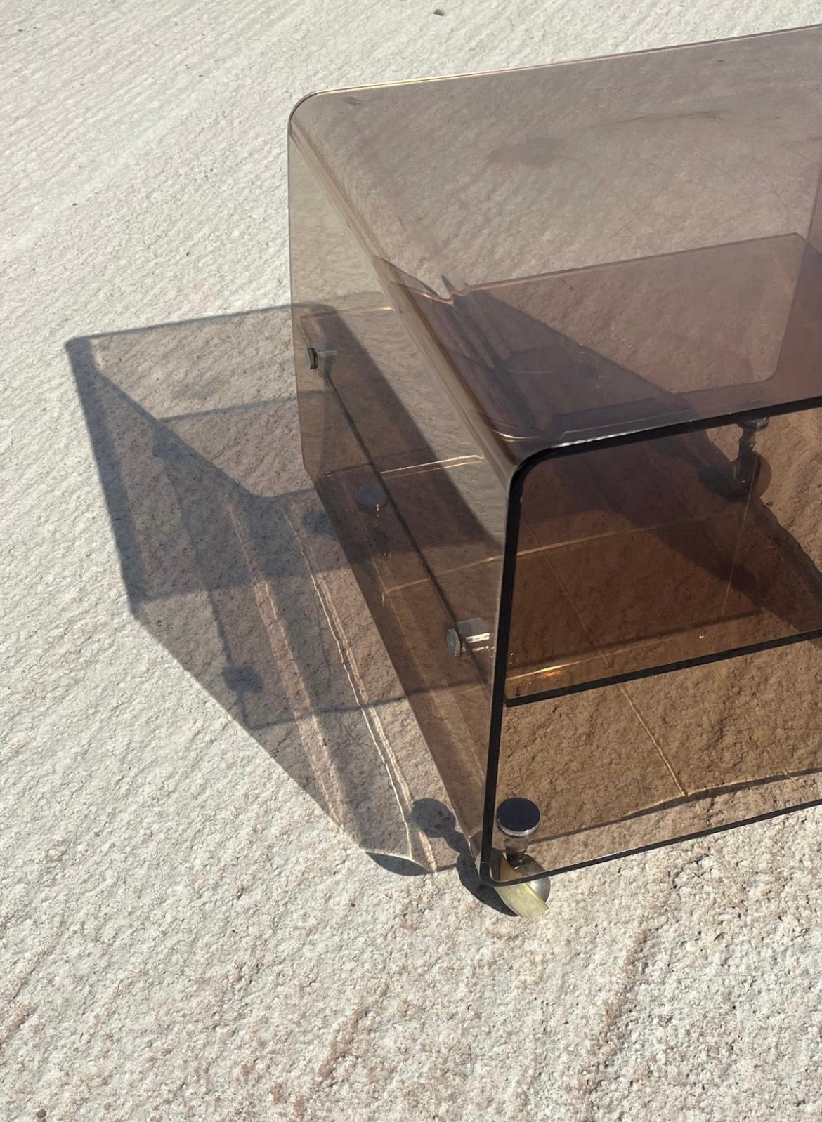 Vintage Smoked Plexi Trolley – 70s