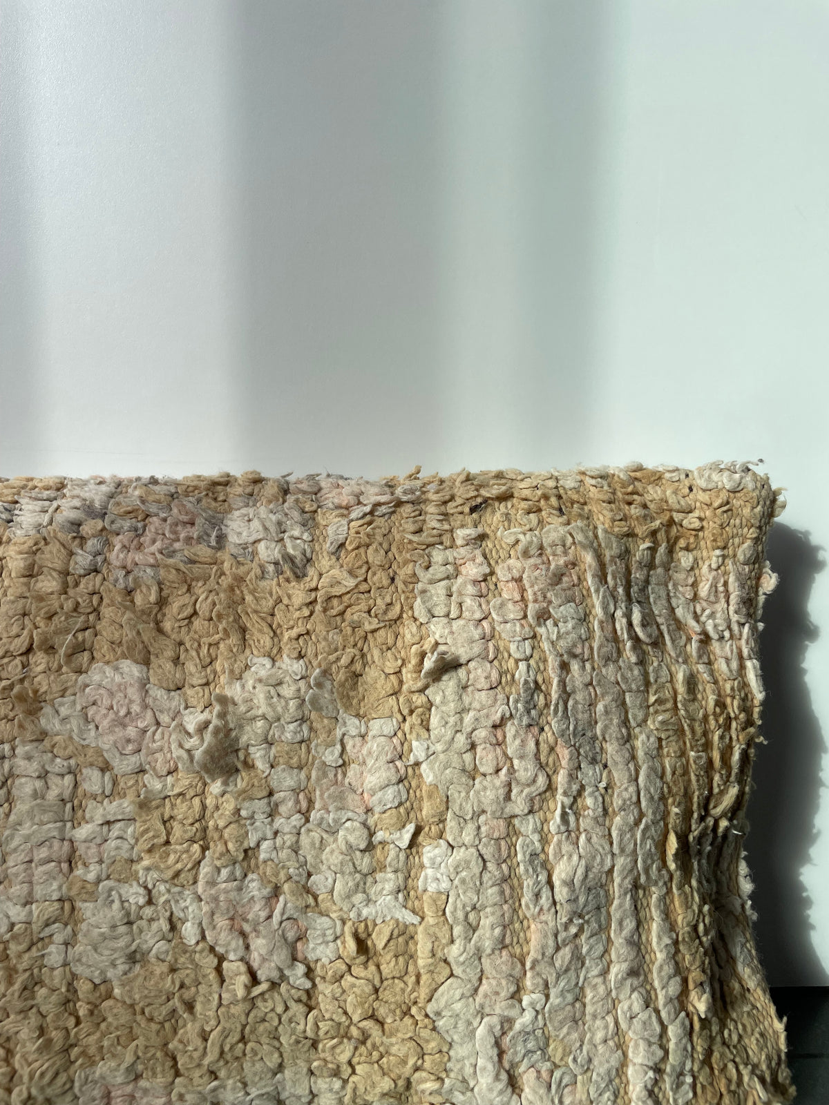 Handgemaakt vintage kussen in naturel tinten - 35x60